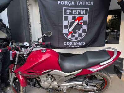 Imagem da notícia Golpe de estelionato em Coxim: Moto é recuperada e homem é preso pela PM